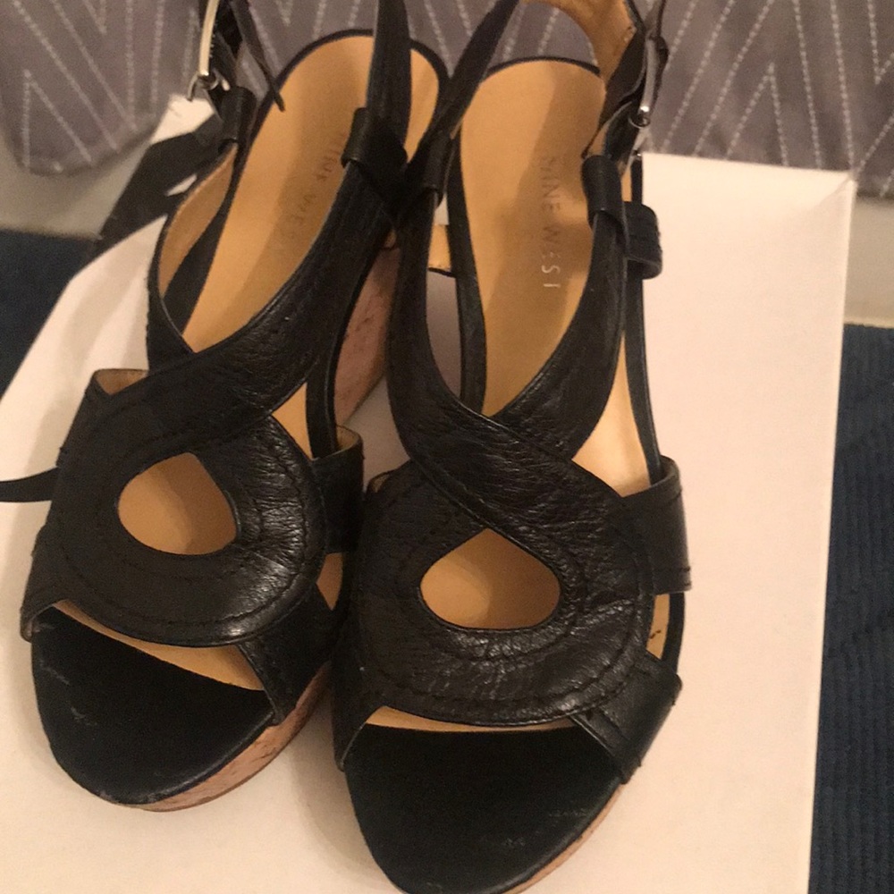Cork wedge sandals